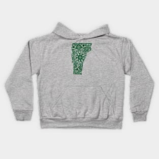 Vermont tank, VT tank, Vermont, VT, Green Vermont, Vermont Yoga, Vermont Mandala, Vermont art, Green VT, VT Yoga, VT Mandala, VT art, , Vermont outline Kids Hoodie